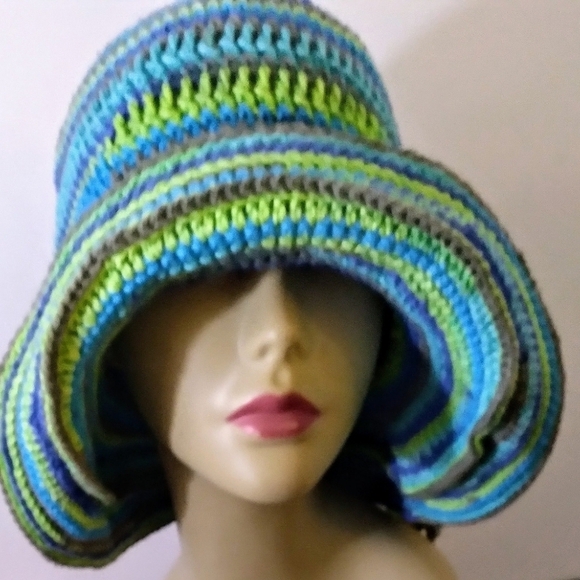 NWT Eco-friendly Cotton Retro Versatile Crochet Flapper Hat main image 4